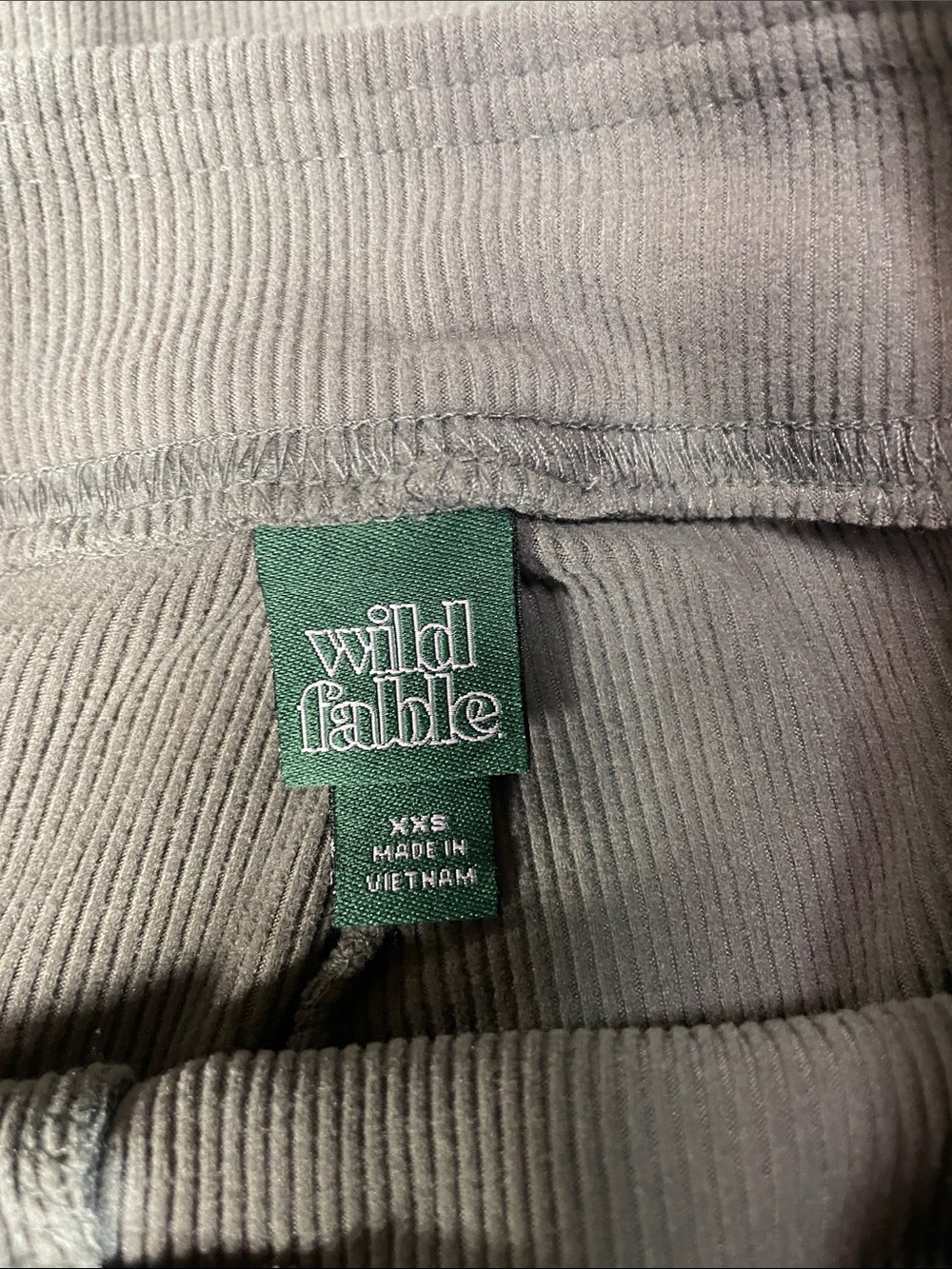 wild fable Gray Ribbed Soft Lounge Leggings Woman’s XXS NWT - Picture 2 of 3